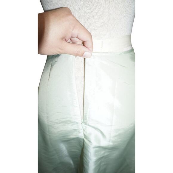 FAN NY Collection Green Shimmer Midi Skirt Women’s Small Made in USA - Picture 8 of 9